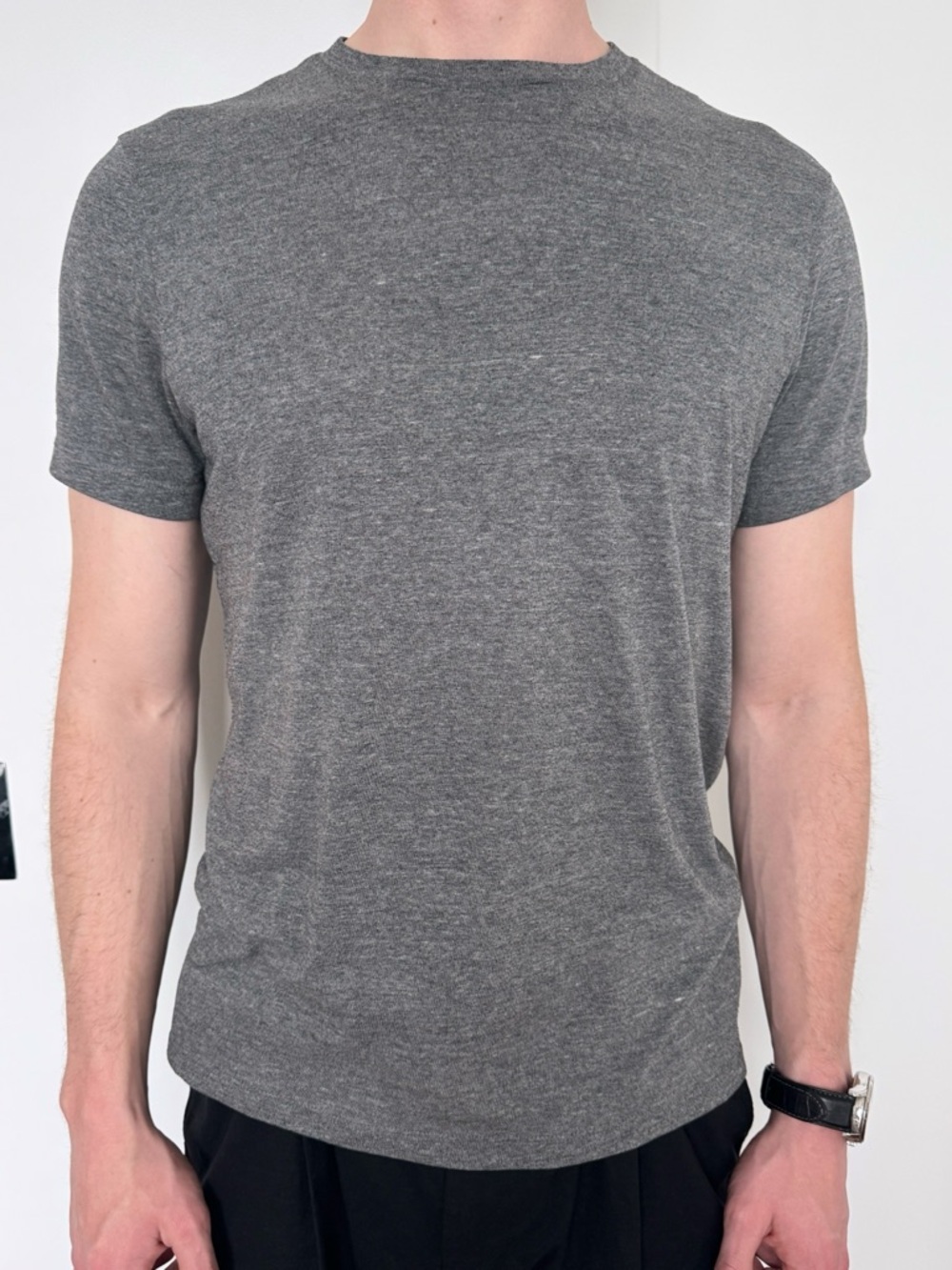 J.Crew Gray Melange Crewneck Short Sleeve T-Shirt Minimalist Capsule Classic M